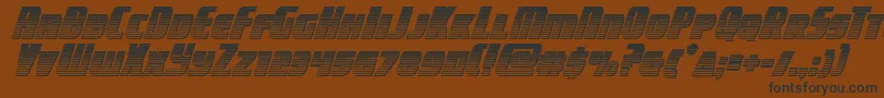 campjusticechromeital Font – Black Fonts on Brown Background