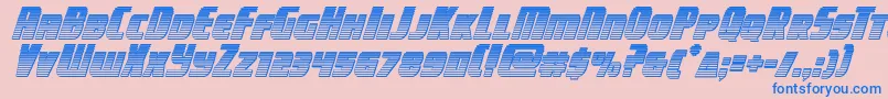 campjusticechromeital Font – Blue Fonts on Pink Background