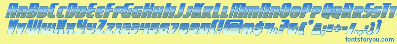 campjusticechromeital Font – Blue Fonts on Yellow Background