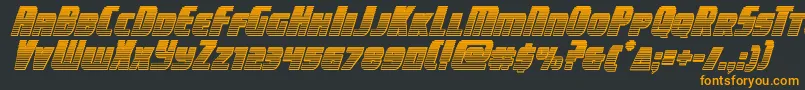 Шрифт campjusticechromeital – оранжевые шрифты на чёрном фоне