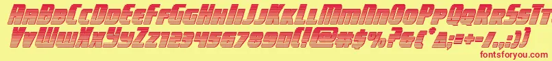 campjusticechromeital Font – Red Fonts on Yellow Background