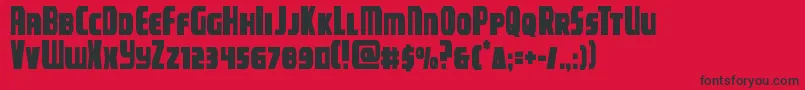 campjusticecond Font – Black Fonts on Red Background