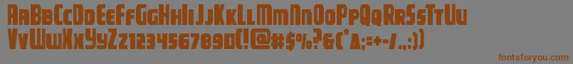 campjusticecond Font – Brown Fonts on Gray Background