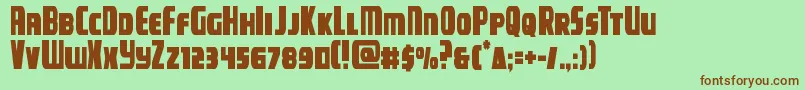 campjusticecond Font – Brown Fonts on Green Background