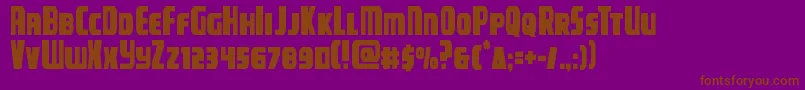 campjusticecond Font – Brown Fonts on Purple Background