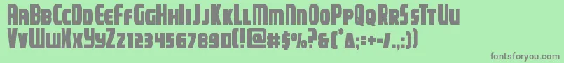 campjusticecond Font – Gray Fonts on Green Background