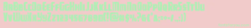 campjusticecond Font – Green Fonts on Pink Background