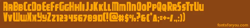 campjusticecond Font – Orange Fonts on Brown Background