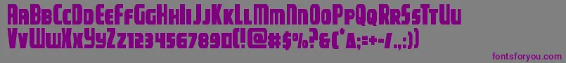 campjusticecond Font – Purple Fonts on Gray Background