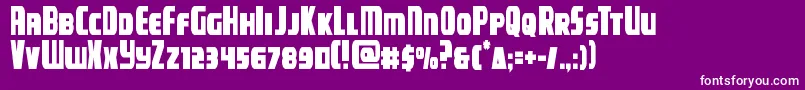 campjusticecond Font – White Fonts on Purple Background