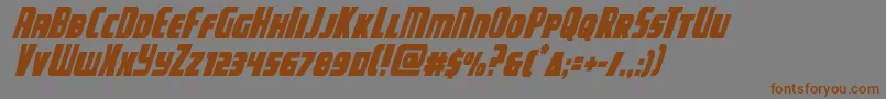 campjusticecondital Font – Brown Fonts on Gray Background