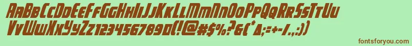 campjusticecondital Font – Brown Fonts on Green Background