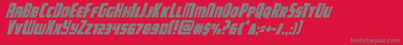 campjusticecondital Font – Gray Fonts on Red Background