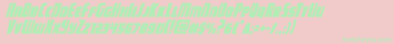 campjusticecondital Font – Green Fonts on Pink Background