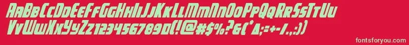 campjusticecondital Font – Green Fonts on Red Background