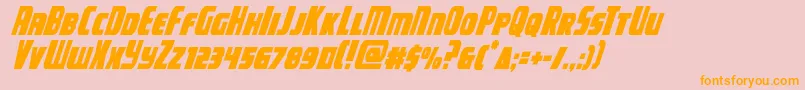 campjusticecondital Font – Orange Fonts on Pink Background