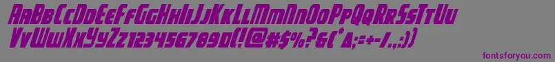 campjusticecondital Font – Purple Fonts on Gray Background