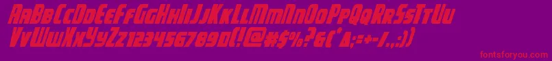 campjusticecondital Font – Red Fonts on Purple Background