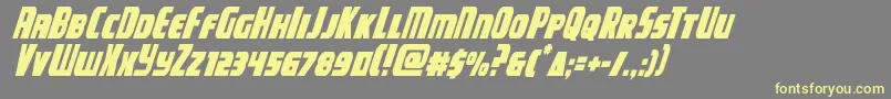 campjusticecondital Font – Yellow Fonts on Gray Background