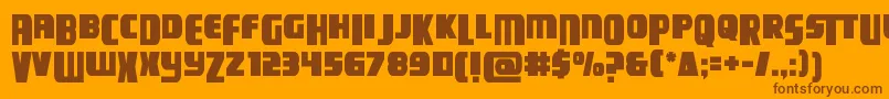 campjusticedropcase Font – Brown Fonts on Orange Background