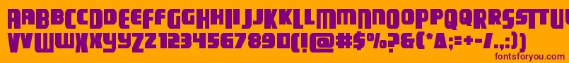 campjusticedropcase Font – Purple Fonts on Orange Background