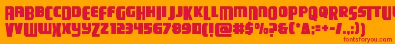 campjusticedropcase Font – Red Fonts on Orange Background
