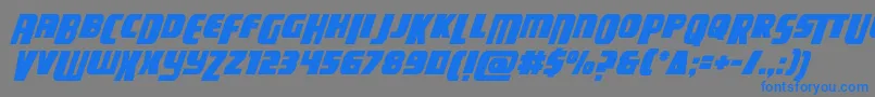 campjusticedropcaseital Font – Blue Fonts on Gray Background