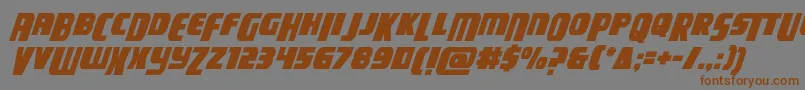 campjusticedropcaseital Font – Brown Fonts on Gray Background