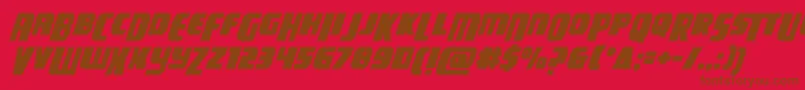 campjusticedropcaseital Font – Brown Fonts on Red Background