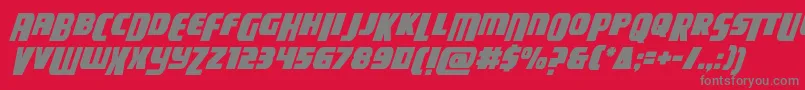 campjusticedropcaseital Font – Gray Fonts on Red Background