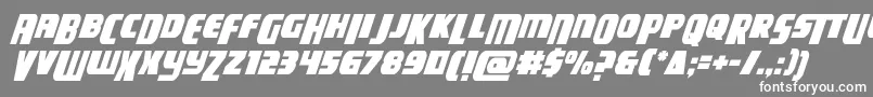 campjusticedropcaseital Font – White Fonts on Gray Background