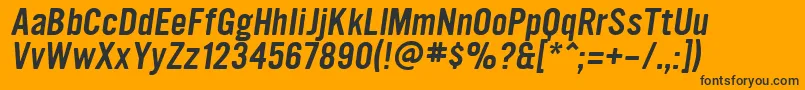 UltramagneticOblique Font – Black Fonts on Orange Background