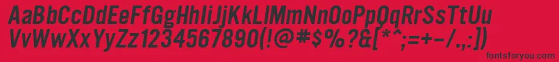 UltramagneticOblique Font – Black Fonts on Red Background