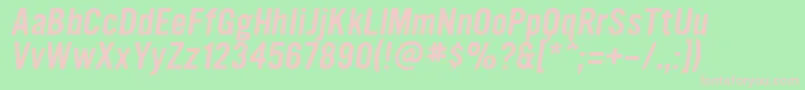 UltramagneticOblique Font – Pink Fonts on Green Background