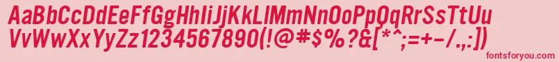 UltramagneticOblique Font – Red Fonts on Pink Background