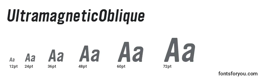 UltramagneticOblique Font Sizes