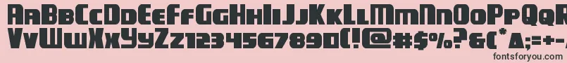 campjusticeexpand-Schriftart – Schwarze Schriften auf rosa Hintergrund
