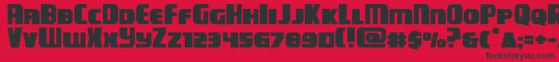 campjusticeexpand Font – Black Fonts on Red Background