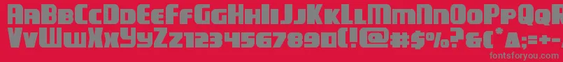 campjusticeexpand Font – Gray Fonts on Red Background