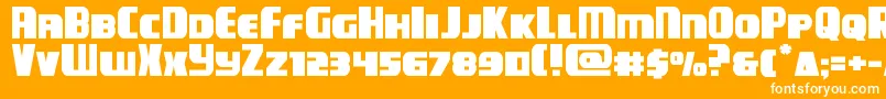 Weitere Informationen zur campjusticeexpand-Schriftart campjusticeexpand-Schriftart – Weiße Schriften auf orangefarbenem Hintergrund