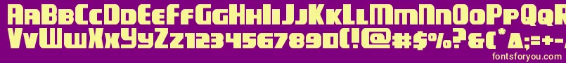 Weitere Informationen zur campjusticeexpand-Schriftart campjusticeexpand-Schriftart – Gelbe Schriften auf violettem Hintergrund