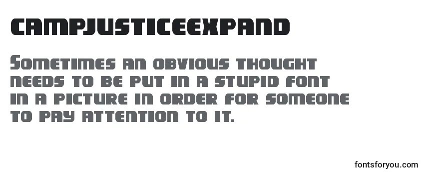 Review of the Campjusticeexpand Font