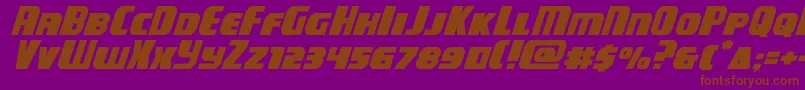 campjusticeexpandital Font – Brown Fonts on Purple Background