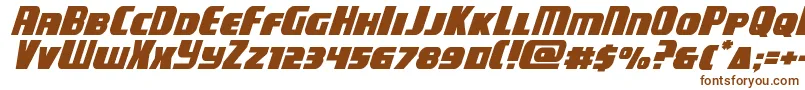 Шрифт campjusticeexpandital – коричневые шрифты на белом фоне