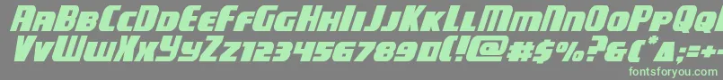 campjusticeexpandital Font – Green Fonts on Gray Background