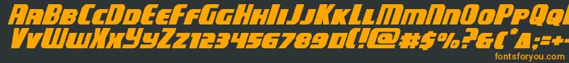 campjusticeexpandital Font – Orange Fonts on Black Background