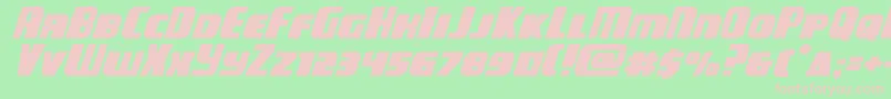 campjusticeexpandital Font – Pink Fonts on Green Background