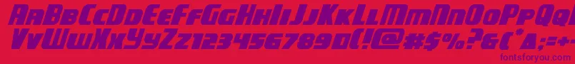 campjusticeexpandital Font – Purple Fonts on Red Background