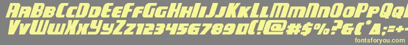 campjusticeexpandital Font – Yellow Fonts on Gray Background