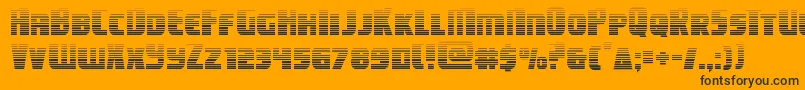 campjusticegrad Font – Black Fonts on Orange Background